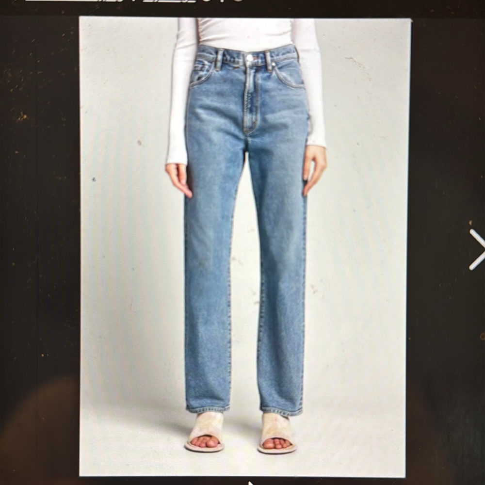 EUC Goldsign high-rise straight leg Mellery Jeans